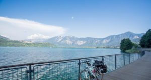 Cycle touring in Italy, Via Claudia Augusta at Caldonazzo lake