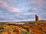South of the Isle of Man with Milner Tower. Tranquil scene